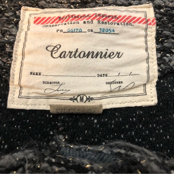 Anthropologie Cartonnier Glimmer Tweed Jacket Blazer Size Medium - Picture 6 of 11